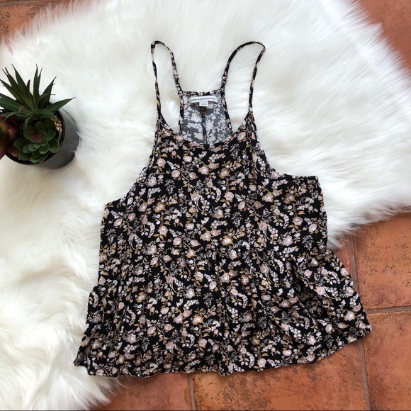 American Eagle Outfitters Tops - American Eagle Peplum Floral Tank